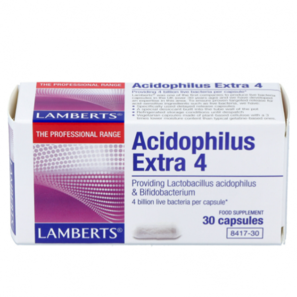 Acidophilus Extra 4 30 Caps Lamberts Acidophilus Extra 4 30 Caps Lamberts